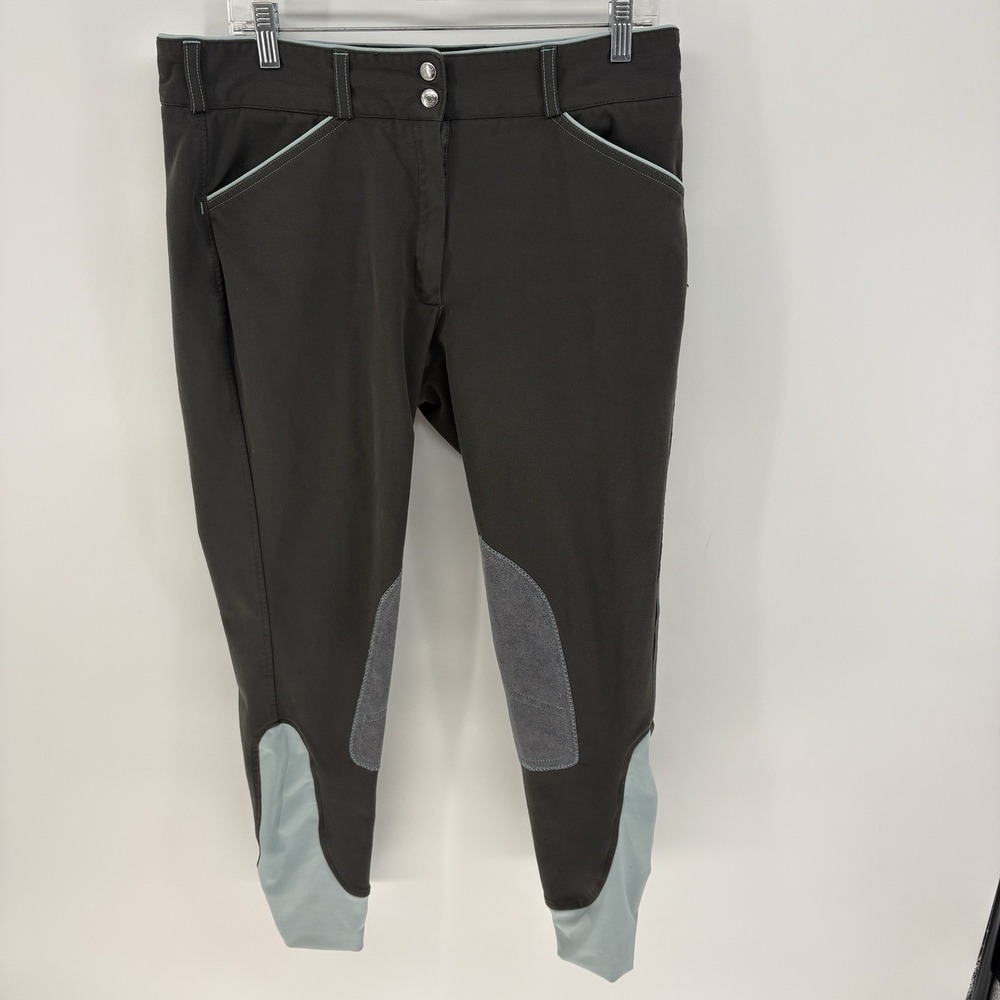Dover Saddlery Equstrian Full Seat Riding Breeches Blue Women 12 34X26
